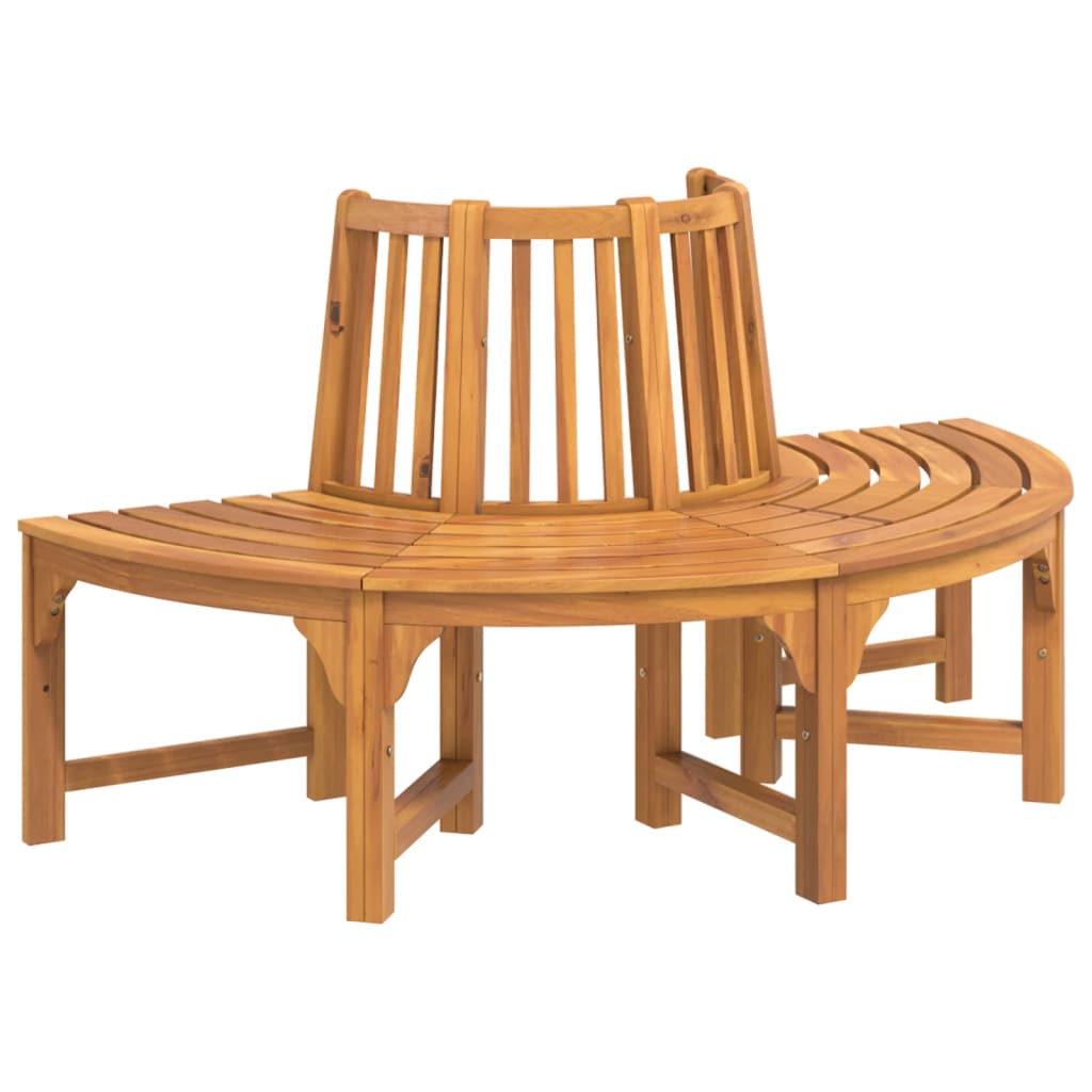 Panchina Albero Semi Circolare Ã˜160 Legno Massello di Eucalipto