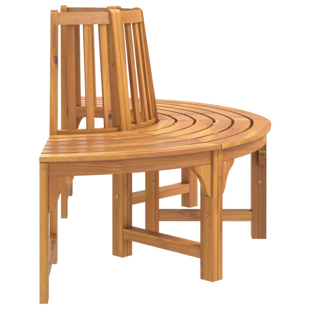 Panchina Albero Semi Circolare Ã˜160 Legno Massello di Eucalipto