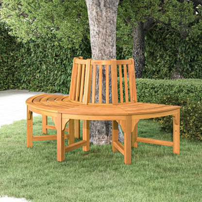 Panchina Albero Semi Circolare Ã˜160 Legno Massello di Eucalipto