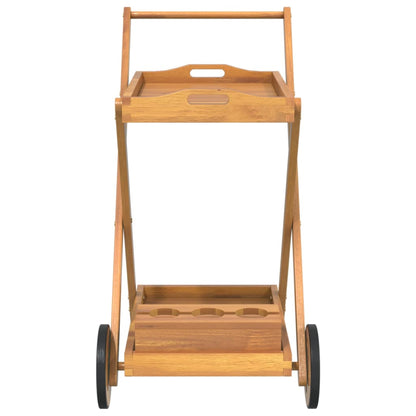 Carrello da TÃ¨ 54x87x90 cm in Legno Massello di Acacia