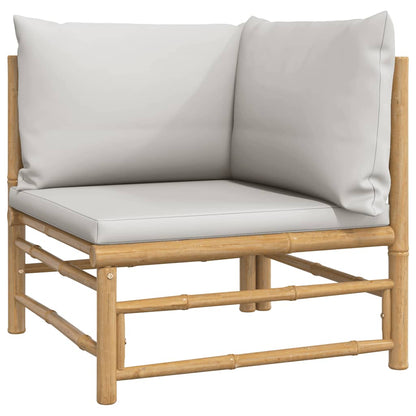 Set Salotto da Giardino 2pz con Cuscini Grigio Chiaro BambÃ¹