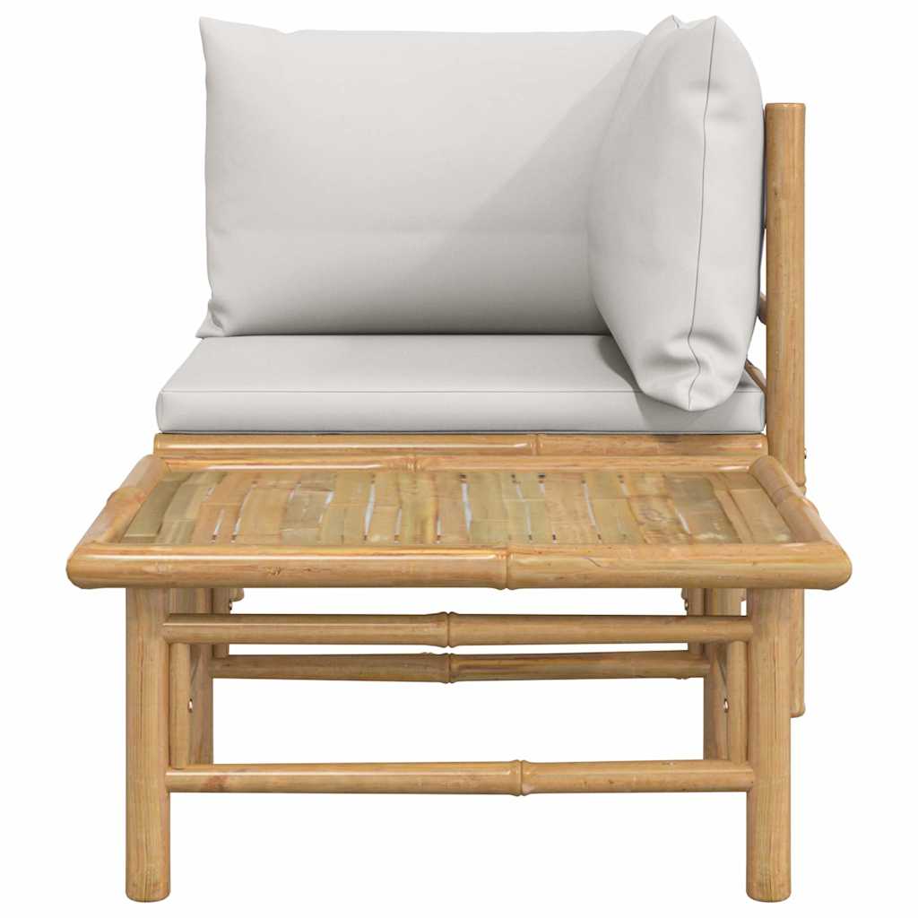 Set Salotto da Giardino 2pz con Cuscini Grigio Chiaro BambÃ¹