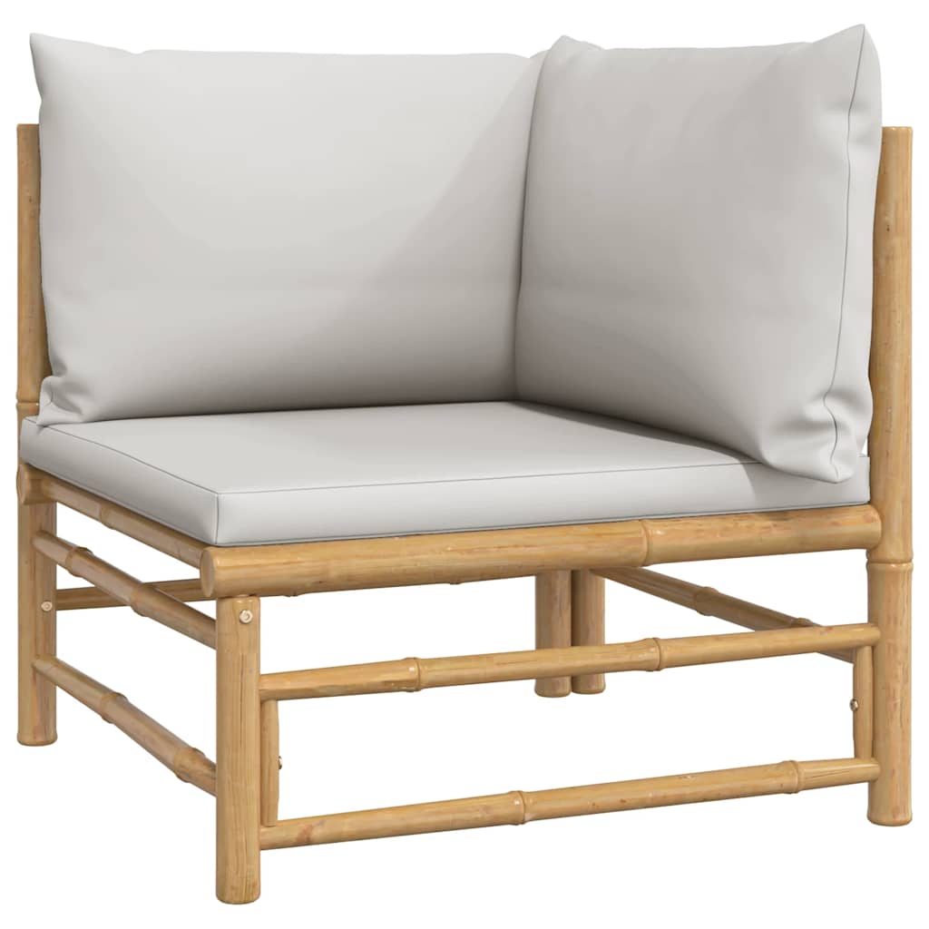 Set Salotto da Giardino 2pz con Cuscini Grigio Chiaro BambÃ¹