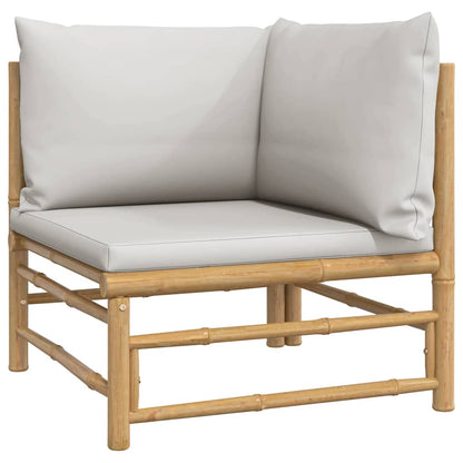 Set Salotto da Giardino 2pz con Cuscini Grigio Chiaro BambÃ¹