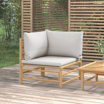 Divano Angolare da Giardino con Cuscini Grigio Chiaro BambÃ¹