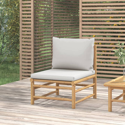 Divano Centrale da Giardino con Cuscini Grigio Chiaro BambÃ¹