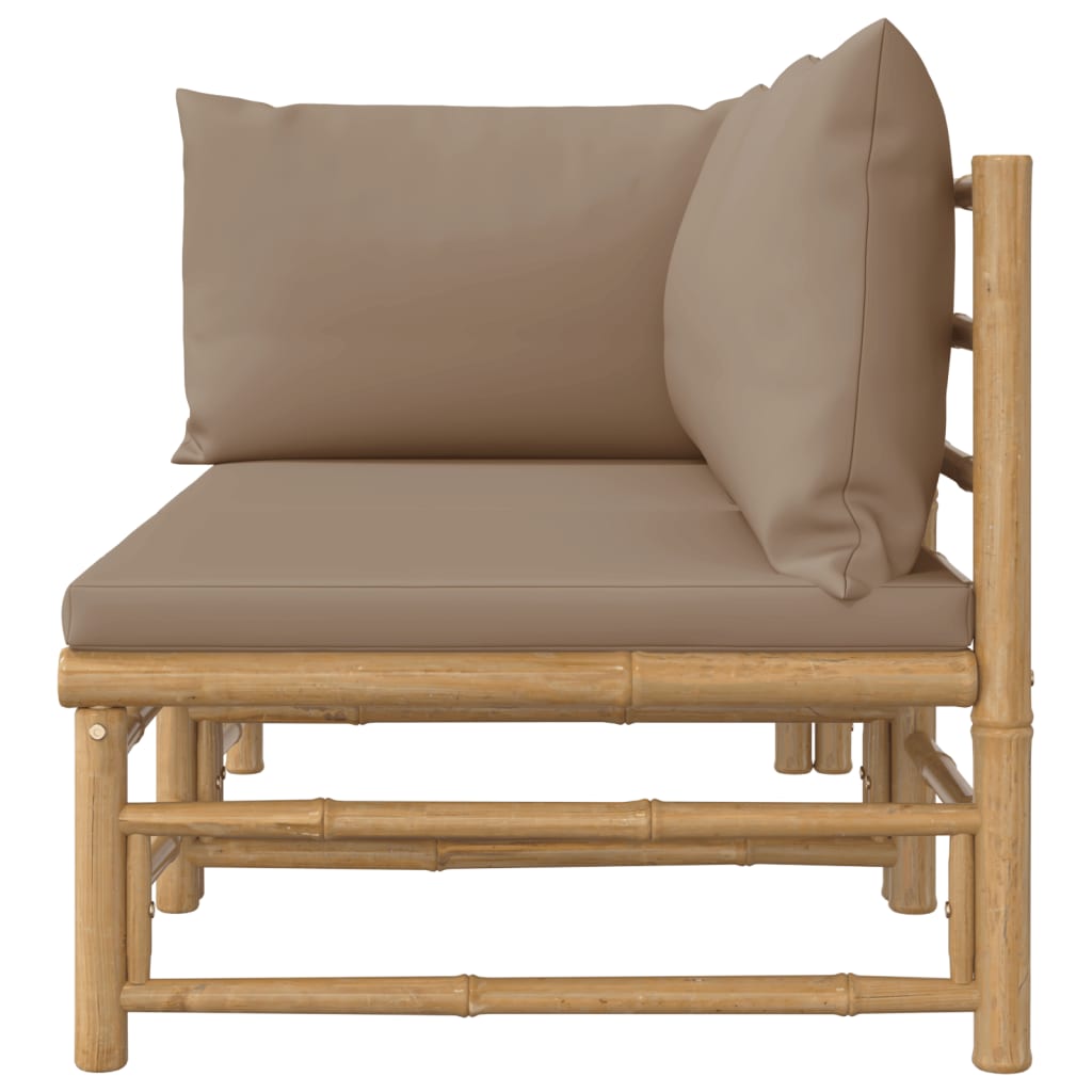 Set Salotto da Giardino 2pz con Cuscini Tortora BambÃƒÂ¹