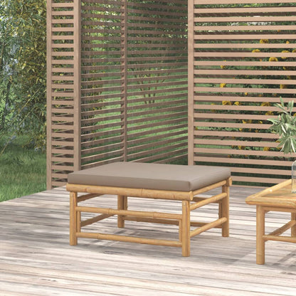Poggiapiedi da Giardino con Cuscino Tortora in BambÃ¹