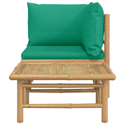 Set Salotto da Giardino 2pz con Cuscini Verdi BambÃƒÂ¹