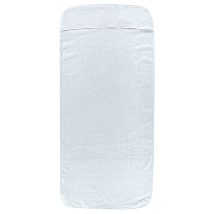 Asciugamani da Spiaggia 2 pz Bianchi 75x200 cm Tessuto 400 GSM