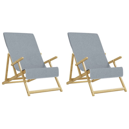 Asciugamani da Spiaggia 2 pz Grigi 60x135 cm Tessuto 400 GSM