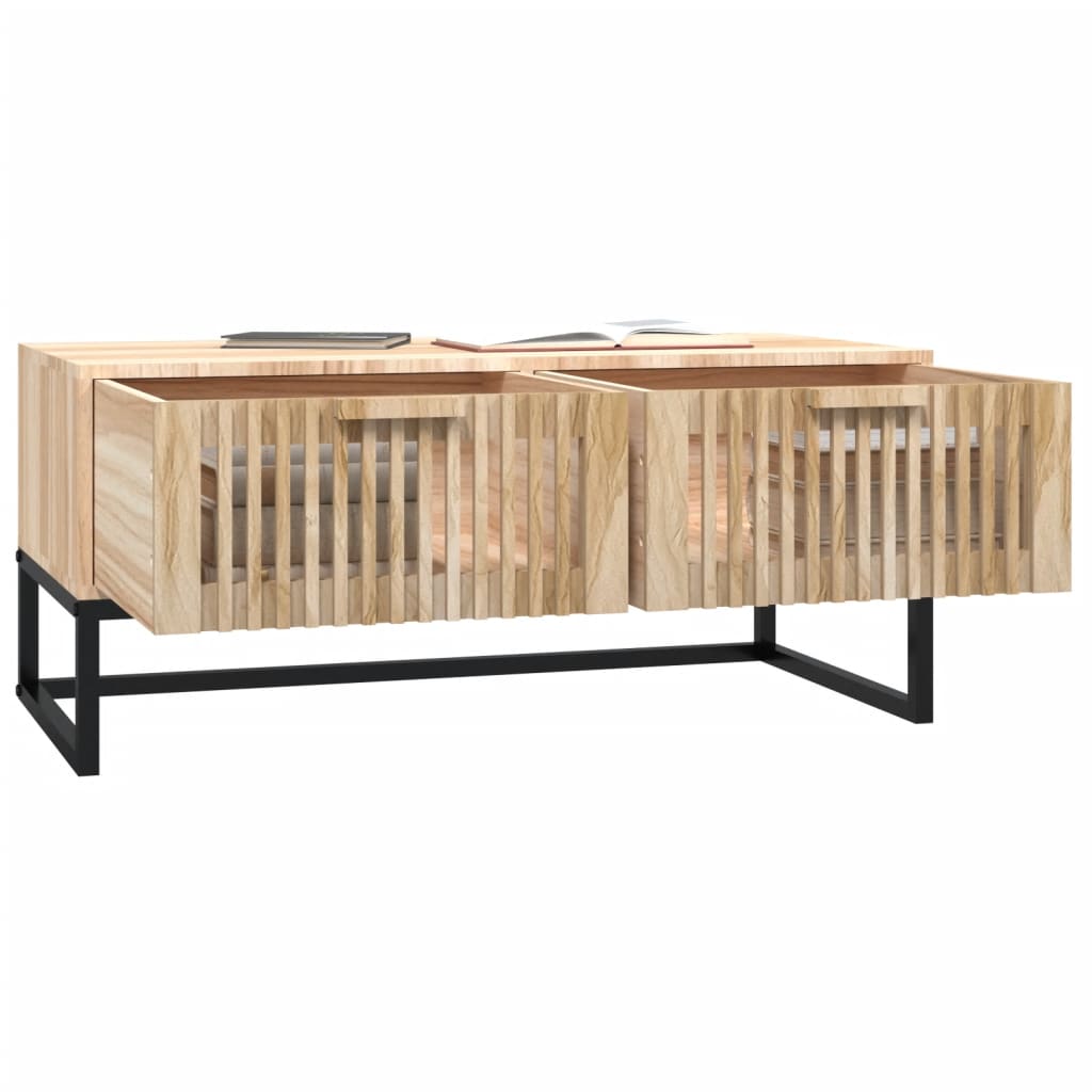Tavolino da Salotto 80x40x35 cm Legno Multistrato e Ferro