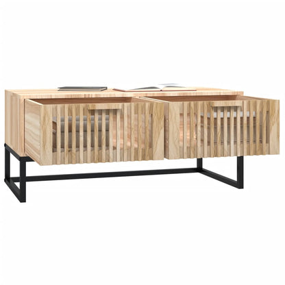 Tavolino da Salotto 80x40x35 cm Legno Multistrato e Ferro