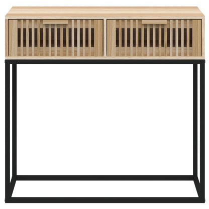 Tavolino Consolle 80x30x75 cm Legno Multistrato e Ferro