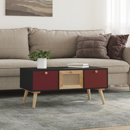 Tavolino da Salotto con Cassetti 80x40x35,5cm Legno Multistrato
