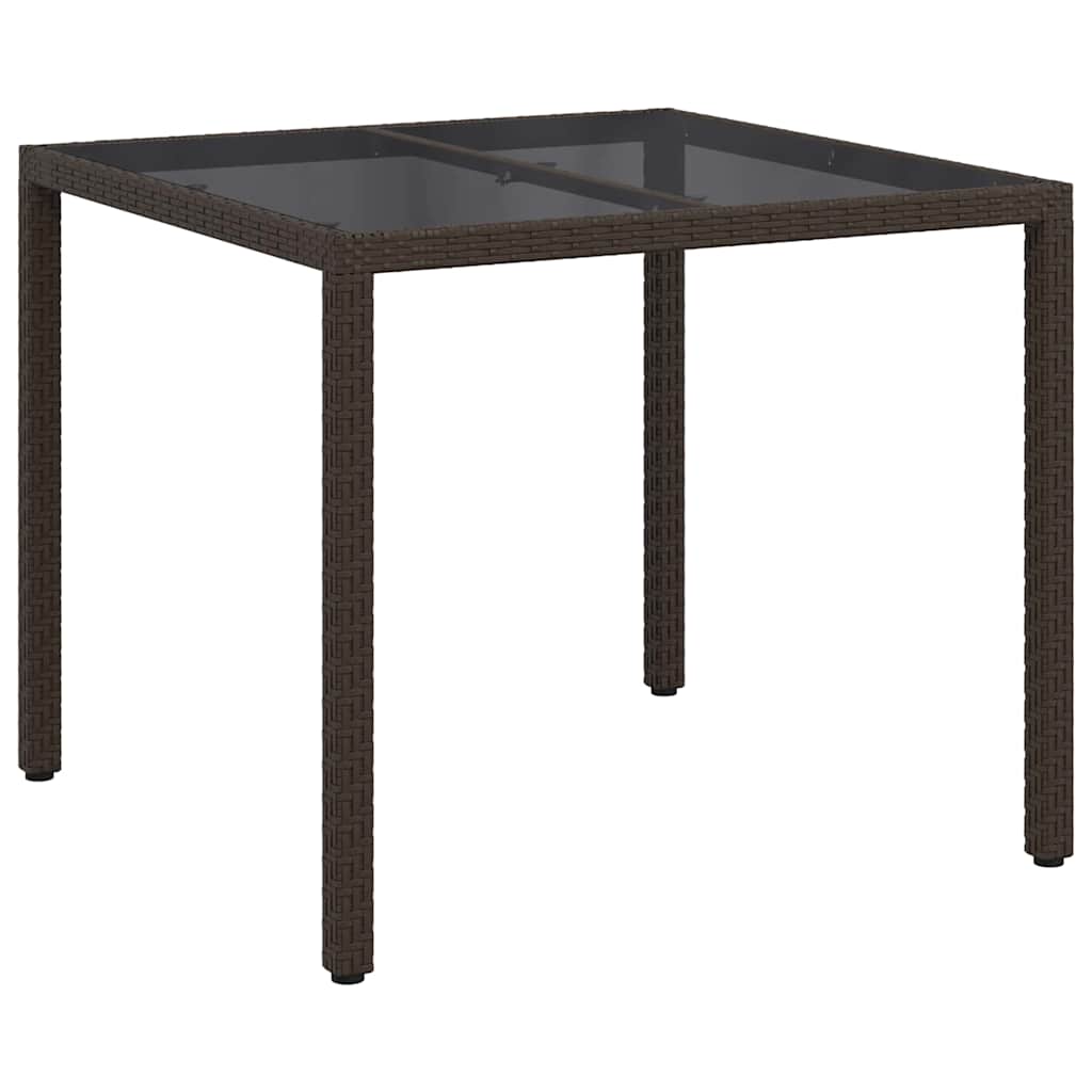 Tavolo da Giardino Marrone 90 x 90 x 75 cm polyrattan