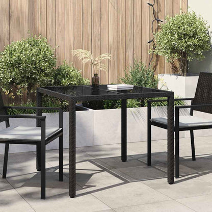 Tavolo da Giardino Nero 90 x 90 x 75 cm polyrattan