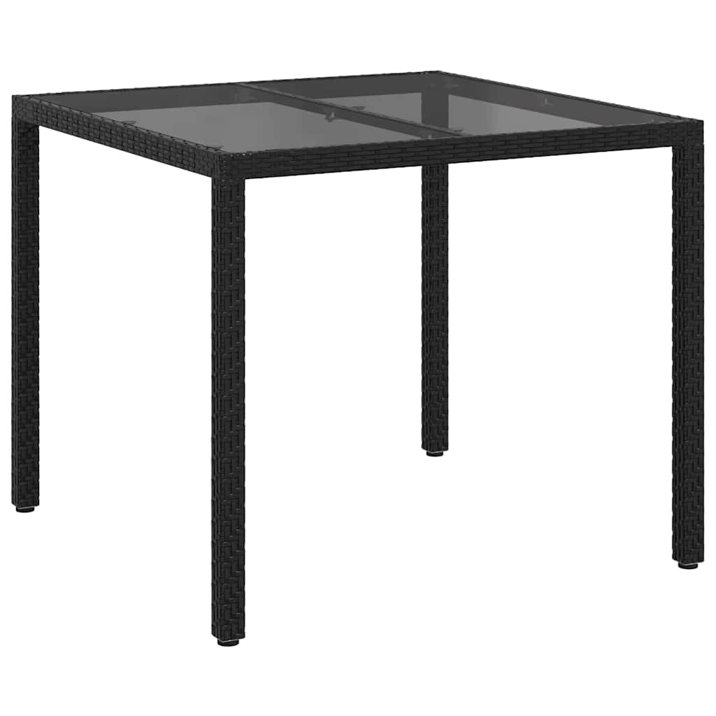 Tavolo da Giardino Nero 90 x 90 x 75 cm polyrattan