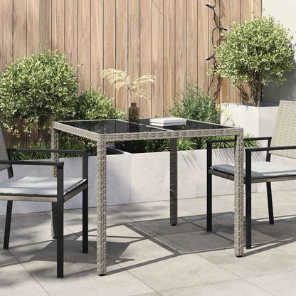 Tavolo da Giardino Grigio 90 x 90 x 75 cm polyrattan