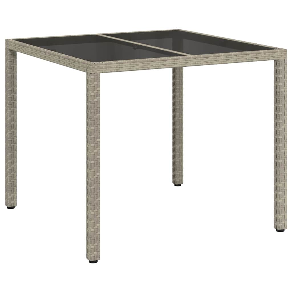 Tavolo da Giardino Grigio 90 x 90 x 75 cm polyrattan