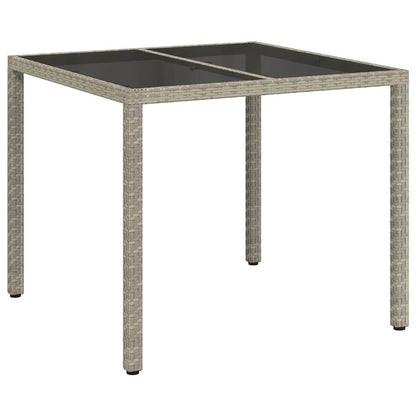 Tavolo da Giardino Grigio 90 x 90 x 75 cm polyrattan