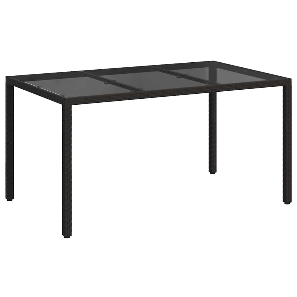 Tavolo da Giardino Nero 150 x 90 x 75 cm polyrattan
