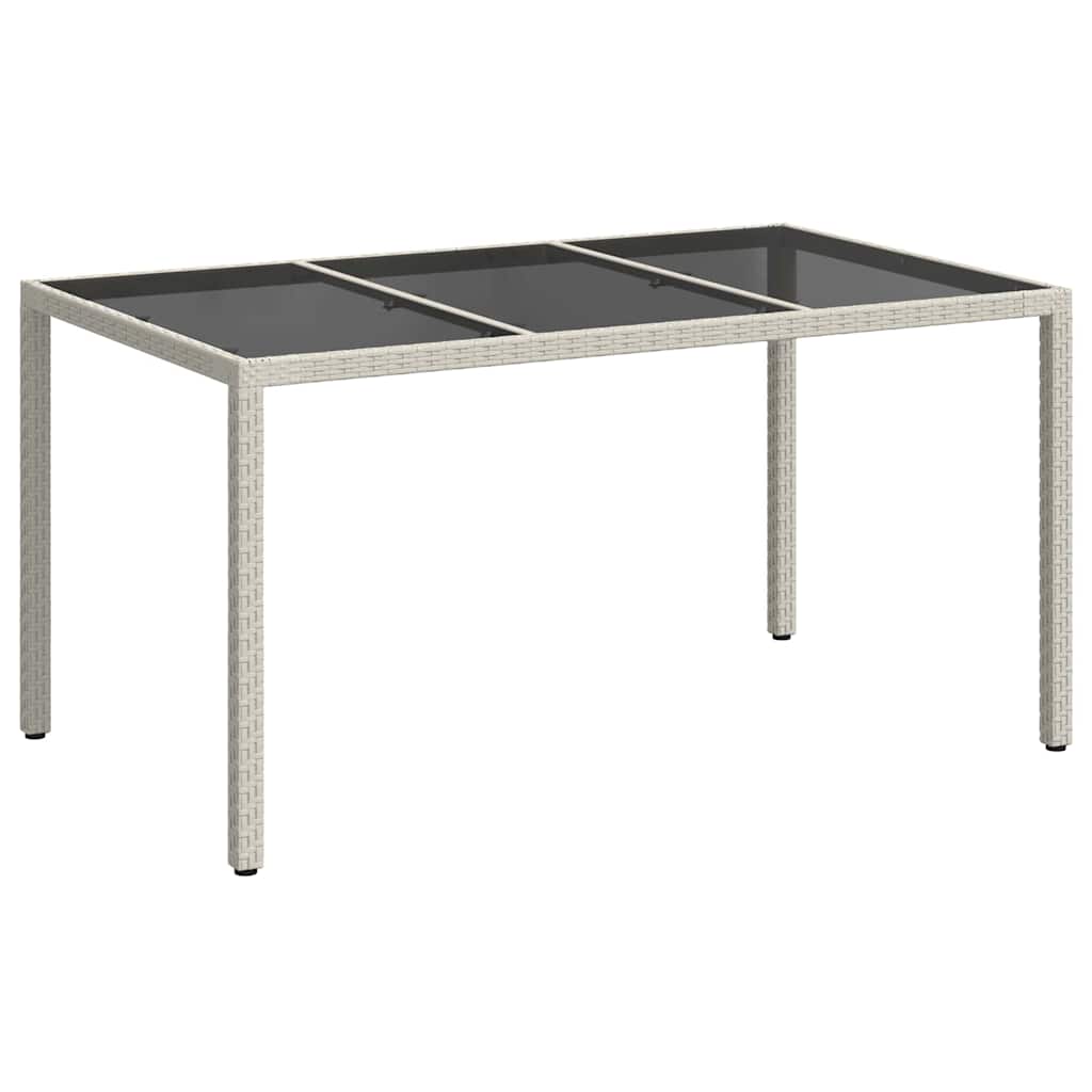 Tavolo da Giardino Bianco 150 x 90 x 75 cm polyrattan