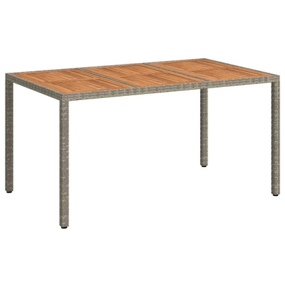 Tavolo da Giardino Grigio 150 x 90 x 75 cm polyrattan