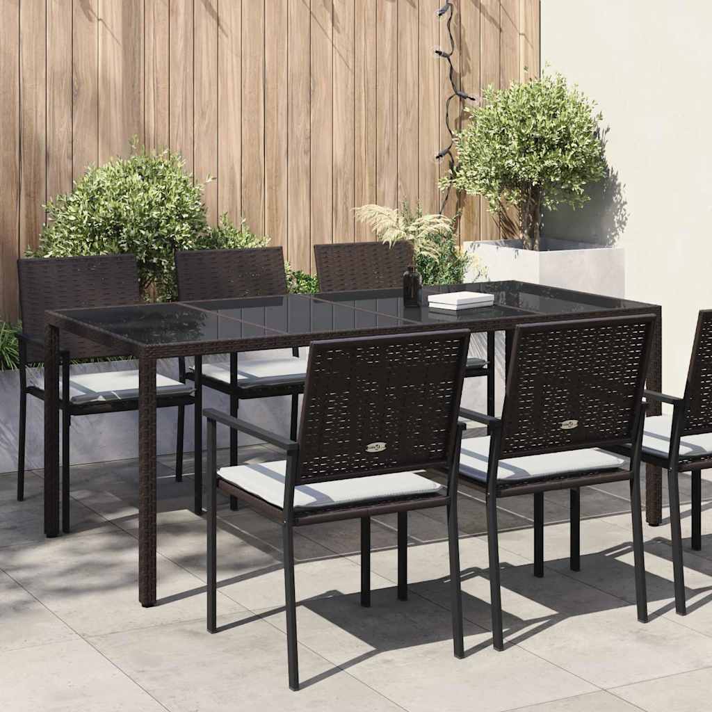 Tavolo da Giardino Marrone 190 x 90 x 75 cm polyrattan