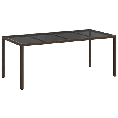 Tavolo da Giardino Marrone 190 x 90 x 75 cm polyrattan