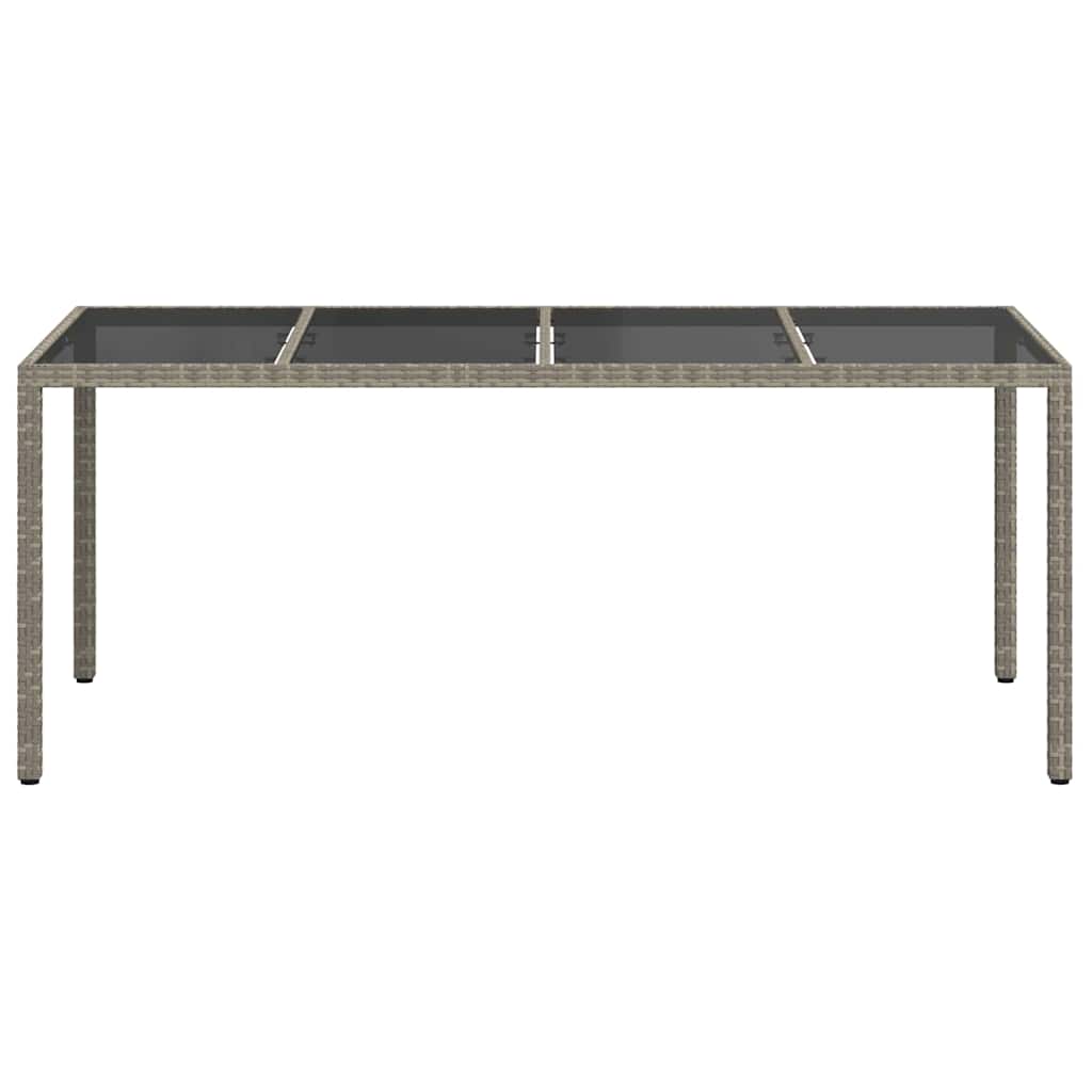 Tavolo da Giardino Grigio 190 x 90 x 75 cm polyrattan