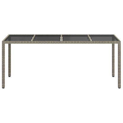 Tavolo da Giardino Grigio 190 x 90 x 75 cm polyrattan