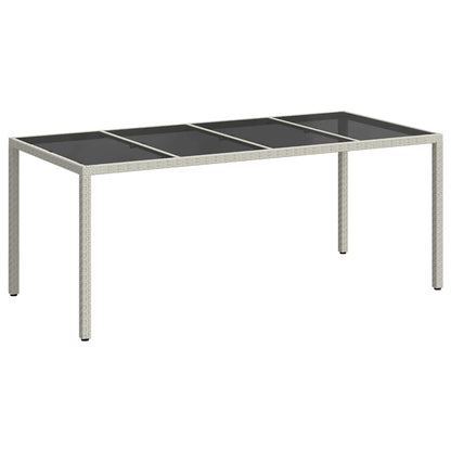 Tavolo da Giardino Bianco 190 x 90 x 75 cm polyrattan