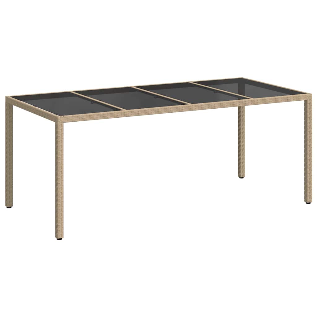 Tavolo da Giardino Beige 190 x 90 x 75 cm polyrattan