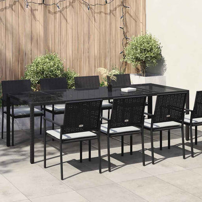 Tavolo da Giardino Nero Puro 250 x 100 x 75 cm polyrattan