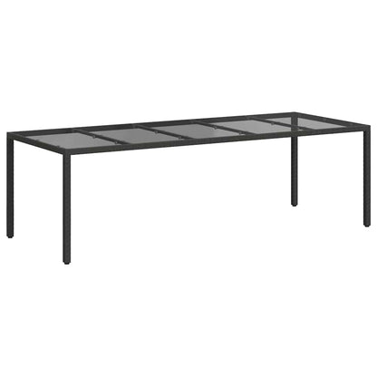 Tavolo da Giardino Nero Puro 250 x 100 x 75 cm polyrattan