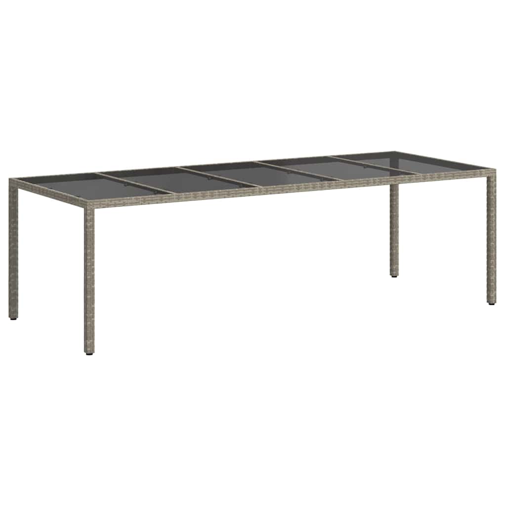 Tavolo da Giardino Grigio 250 x 100 x 75 cm polyrattan