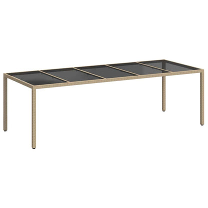 Tavolo da Giardino Beige 250 x 100 x 75 cm polyrattan
