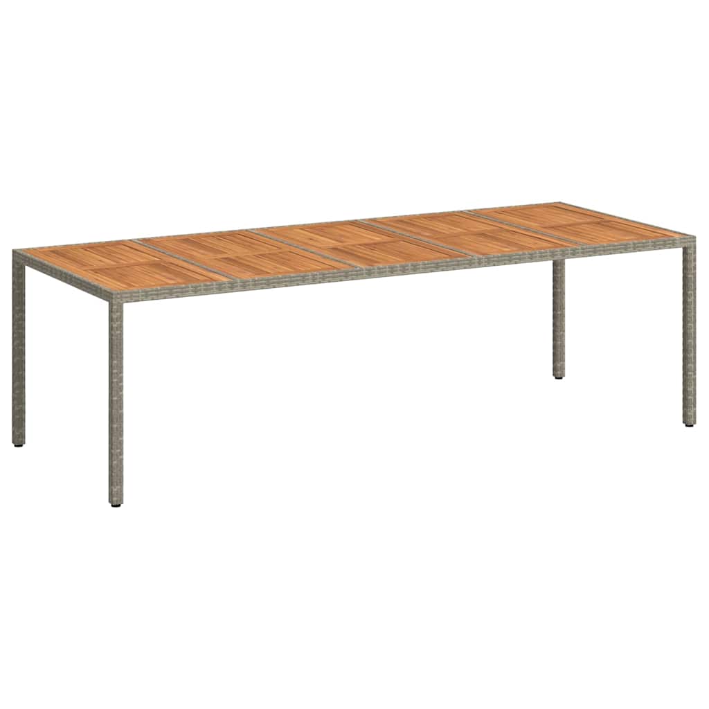 Tavolo da Giardino Grigio 250 x 100 x 75 cm polyrattan