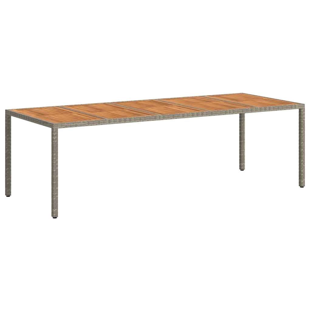 Tavolo da Giardino Grigio 250 x 100 x 75 cm polyrattan