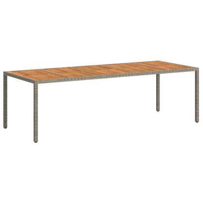 Tavolo da Giardino Grigio 250 x 100 x 75 cm polyrattan