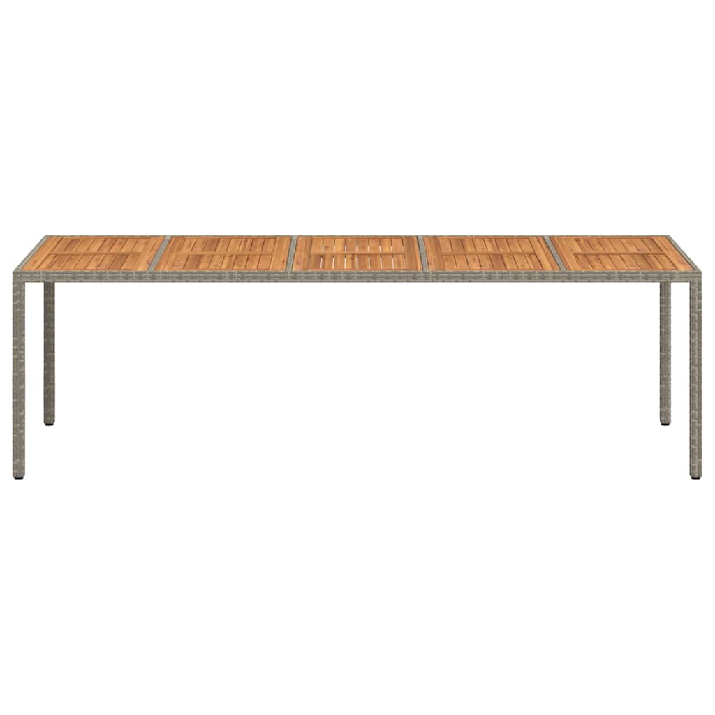 Tavolo da Giardino Grigio 250 x 100 x 75 cm polyrattan