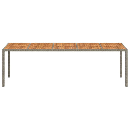 Tavolo da Giardino Grigio 250 x 100 x 75 cm polyrattan
