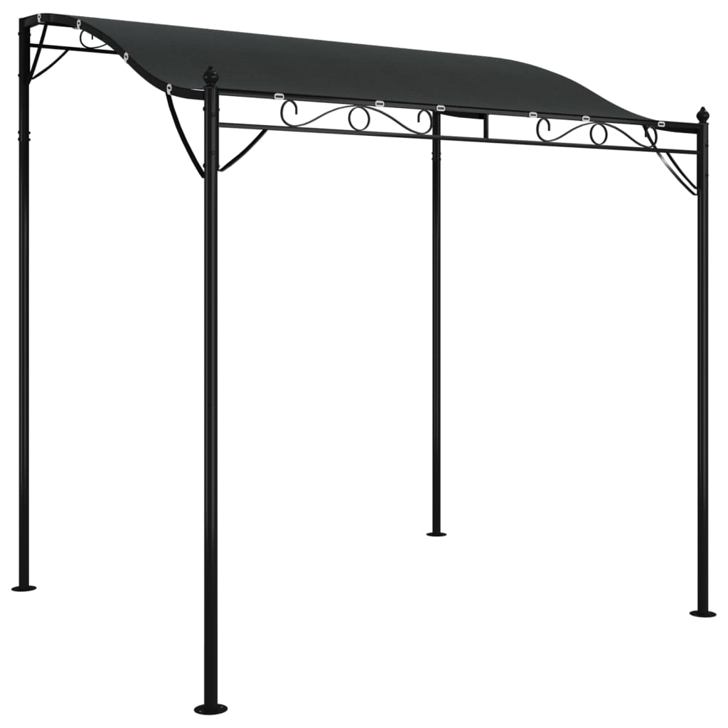 Tettoia Antracite 2x2,3 m 180 g/mÃƒâ€šÃ‚Â² Tessuto e Acciaio