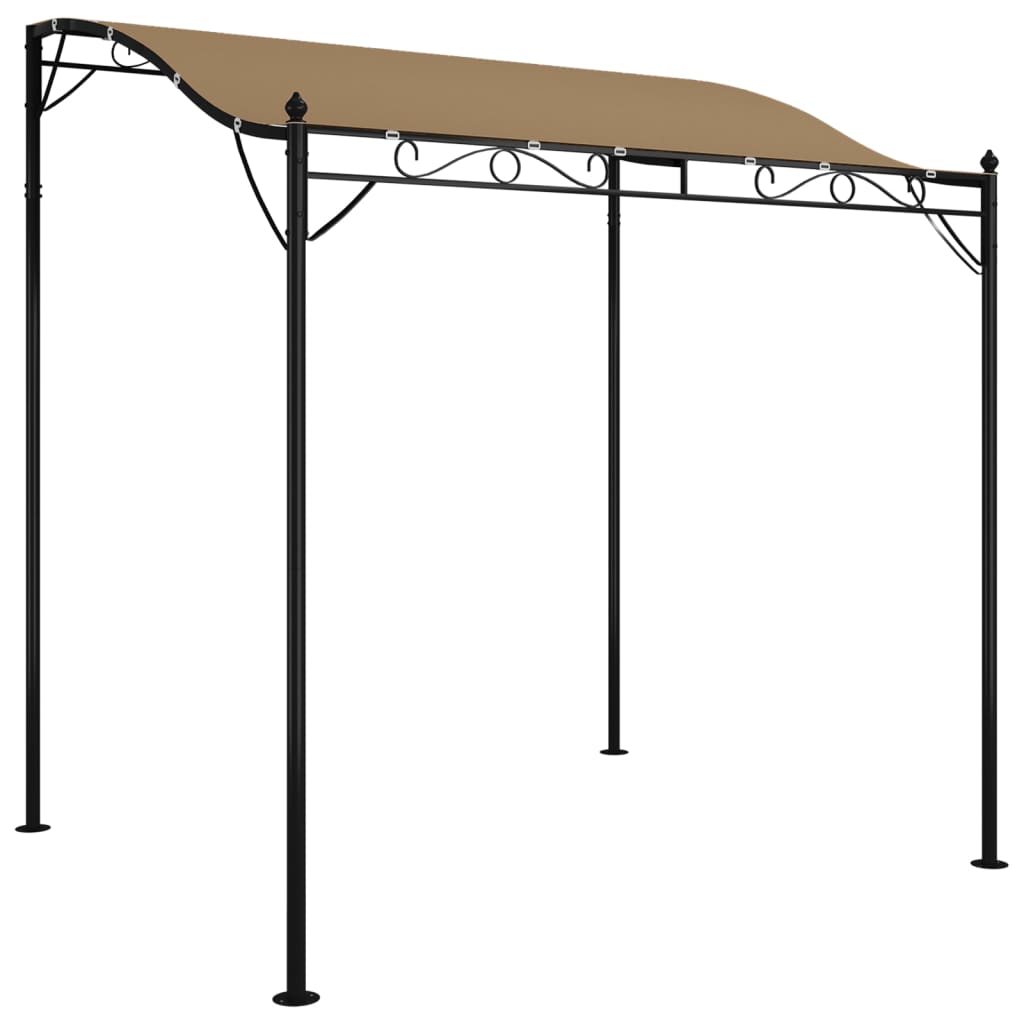 Tettoia Tortora 2x2,3 m 180 g/mÃ‚Â² Tessuto e Acciaio