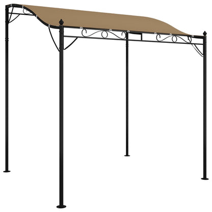 Tettoia Tortora 2x2,3 m 180 g/mÃ‚Â² Tessuto e Acciaio