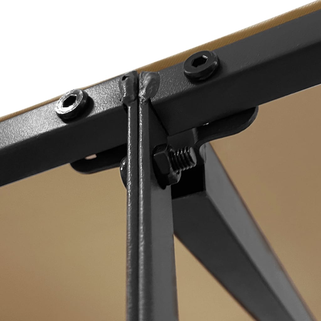 Tettoia Tortora 2x2,3 m 180 g/mÃ‚Â² Tessuto e Acciaio
