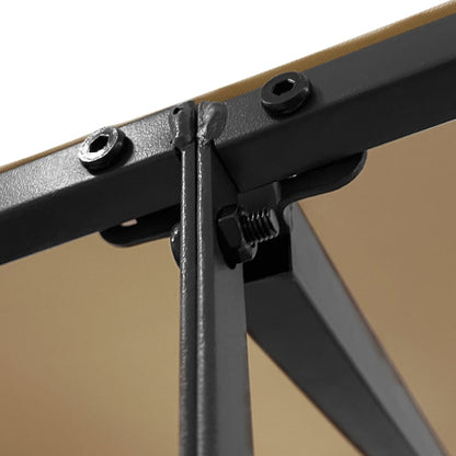 Tettoia Tortora 2x2,3 m 180 g/mÃ‚Â² Tessuto e Acciaio
