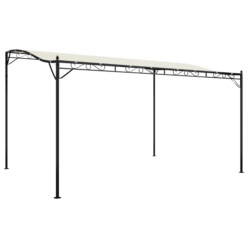 Tettoia Crema 4x3 m 180 g/mÃ‚Â² Tessuto e Acciaio