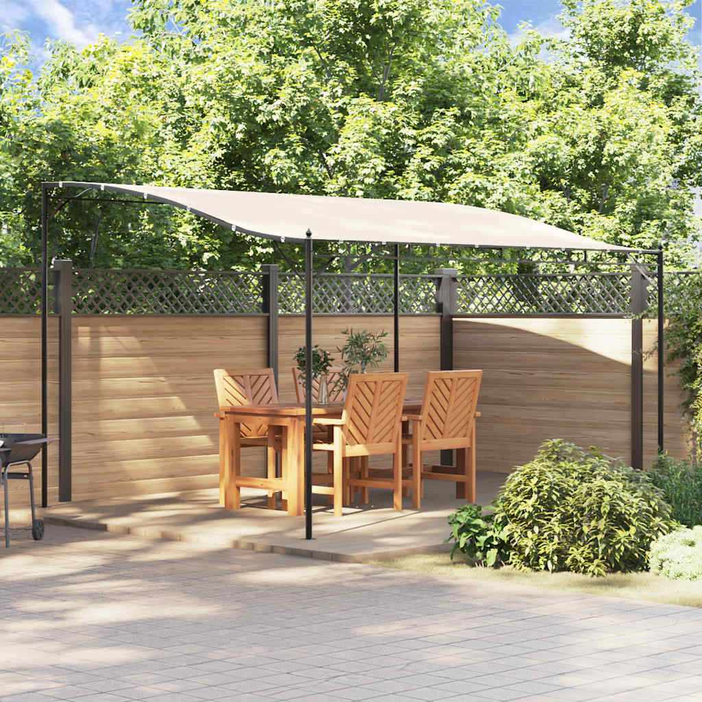 Tettoia Crema 4x3 m 180 g/mÃ‚Â² Tessuto e Acciaio